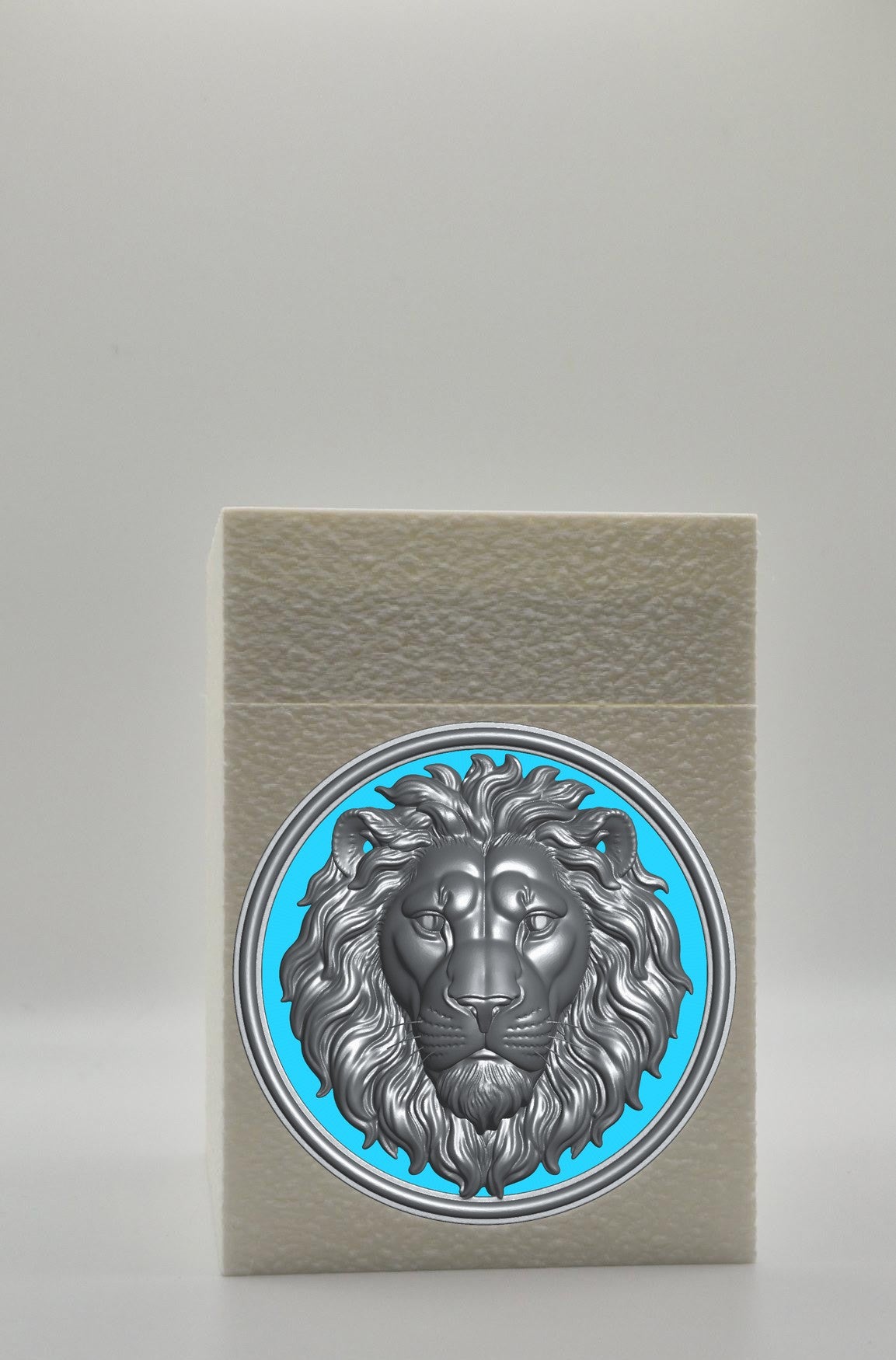 Lion Card Box — White