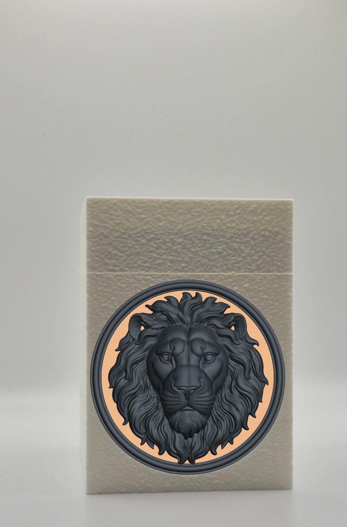 Lion Card Box — White