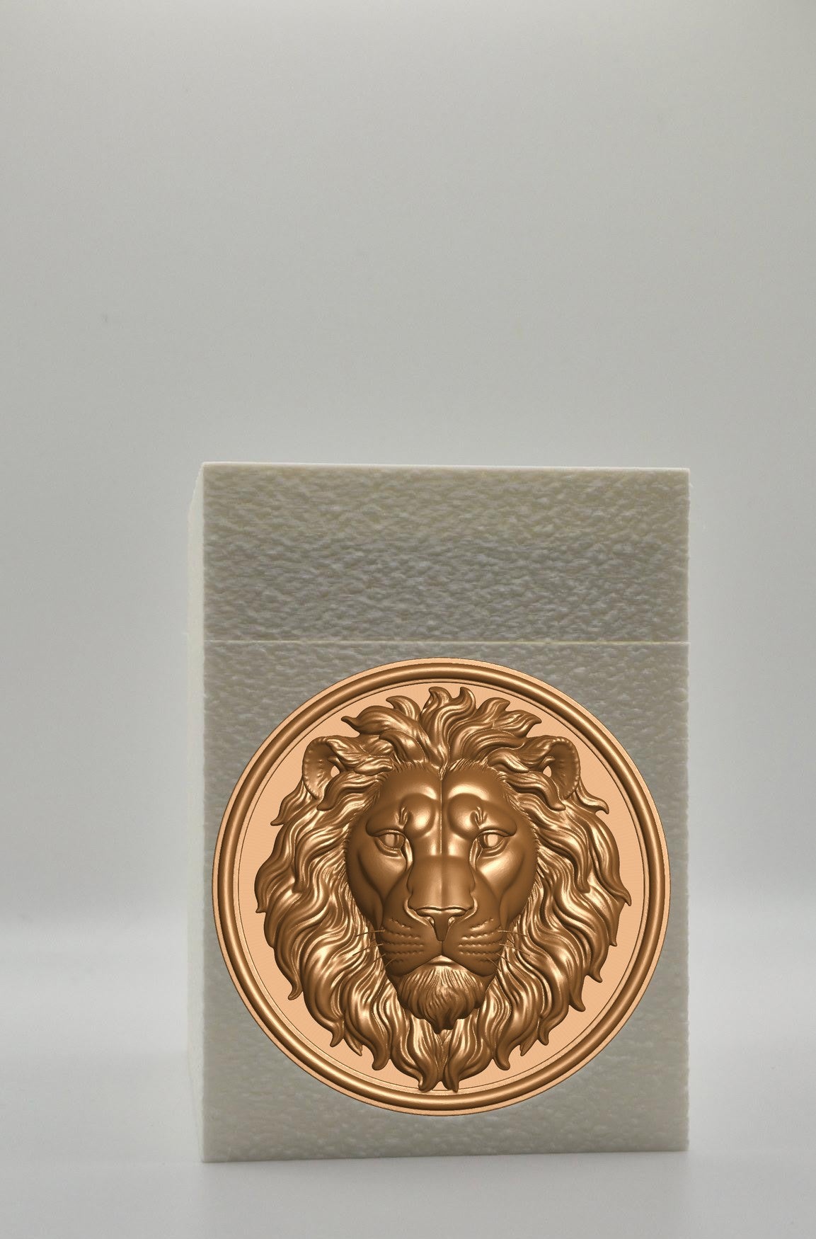 Lion Card Box — White