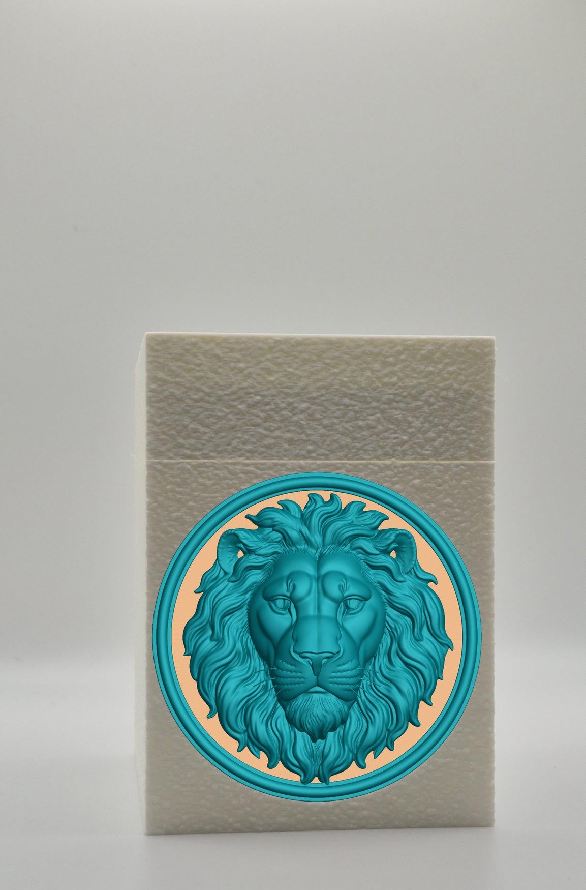 Lion Card Box — White