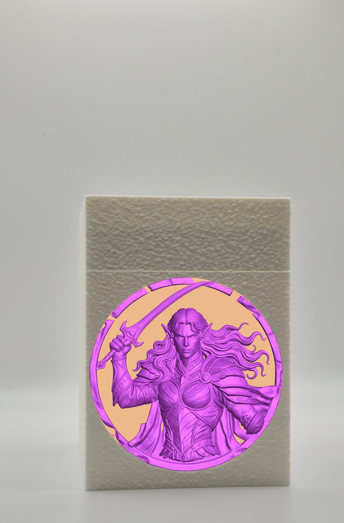 Elvish Warrior Card Box — White