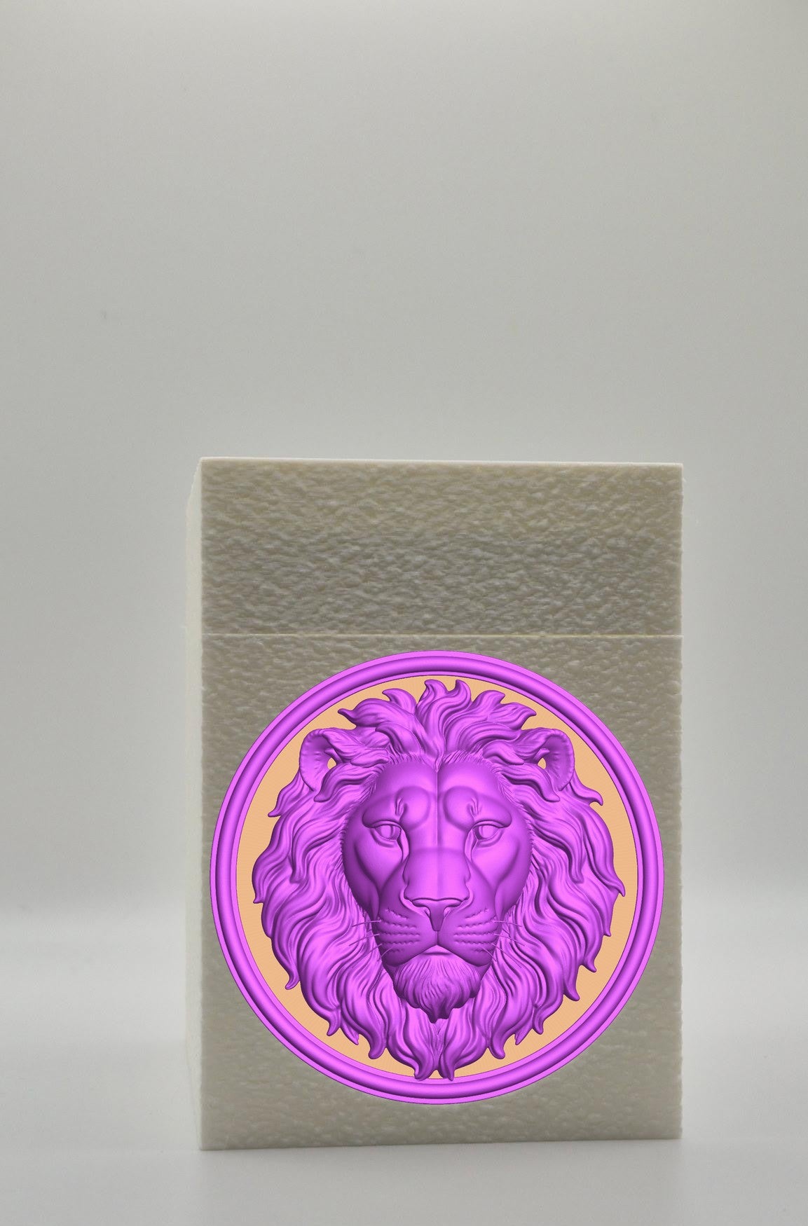 Lion Card Box — White