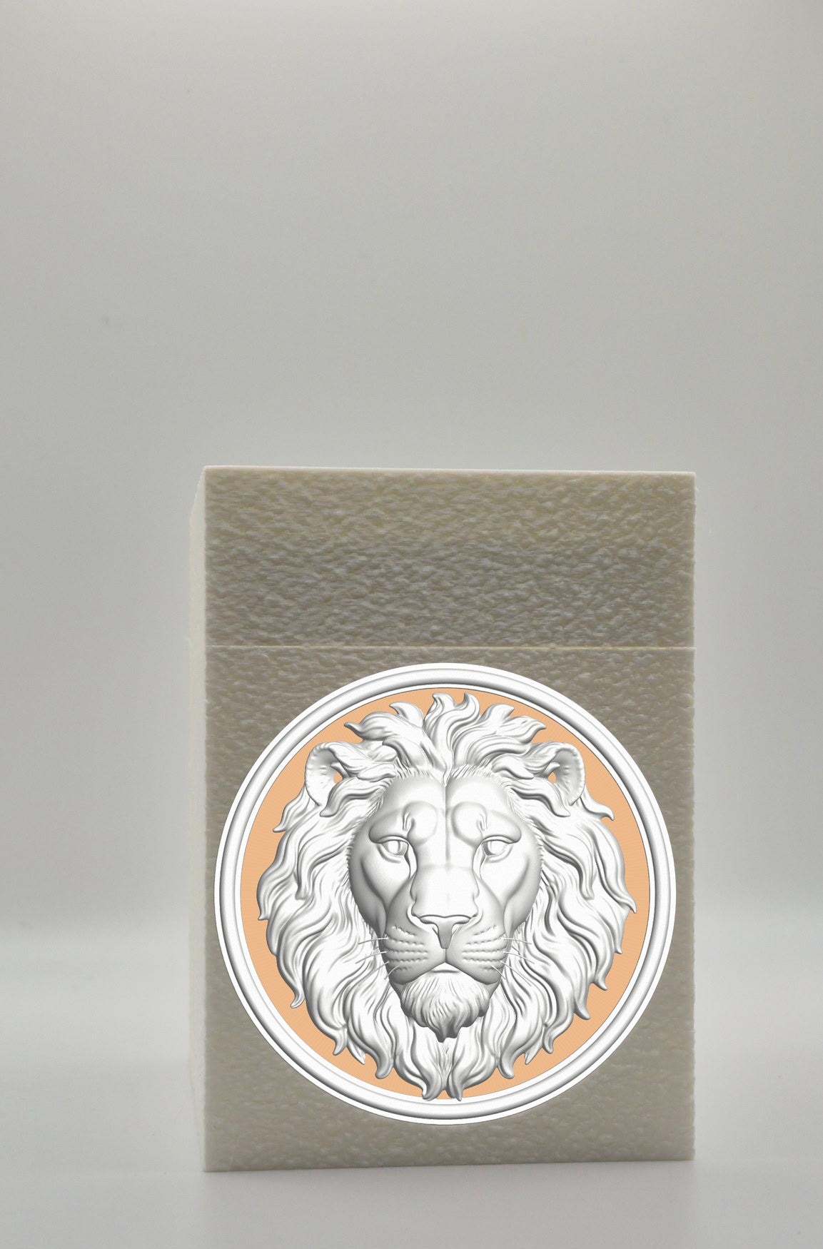 Lion Card Box — White