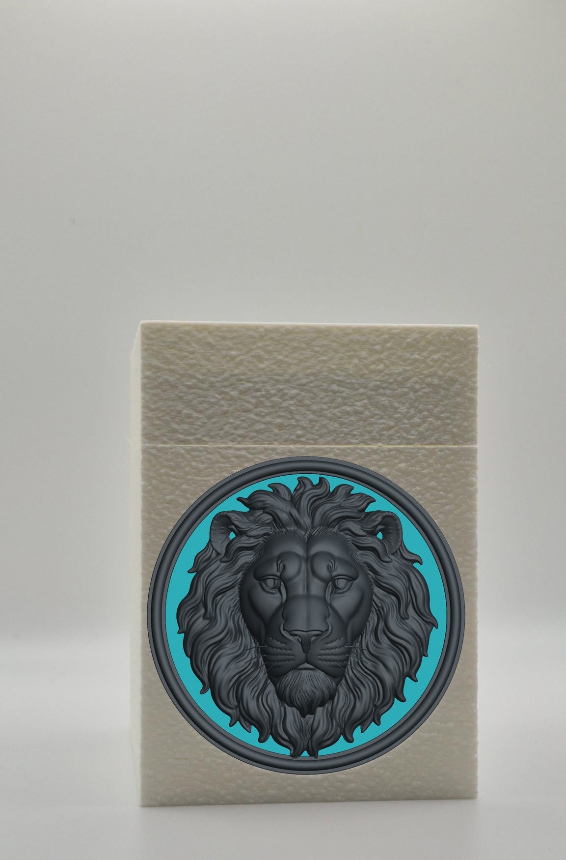 Lion Card Box — White