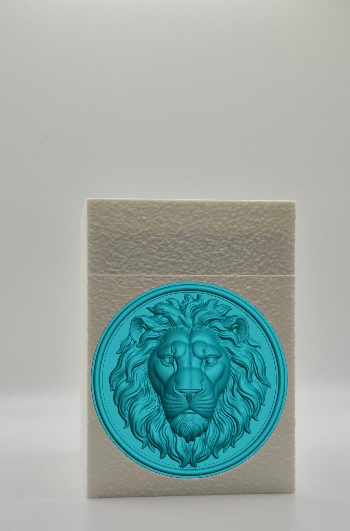 Lion Card Box — White