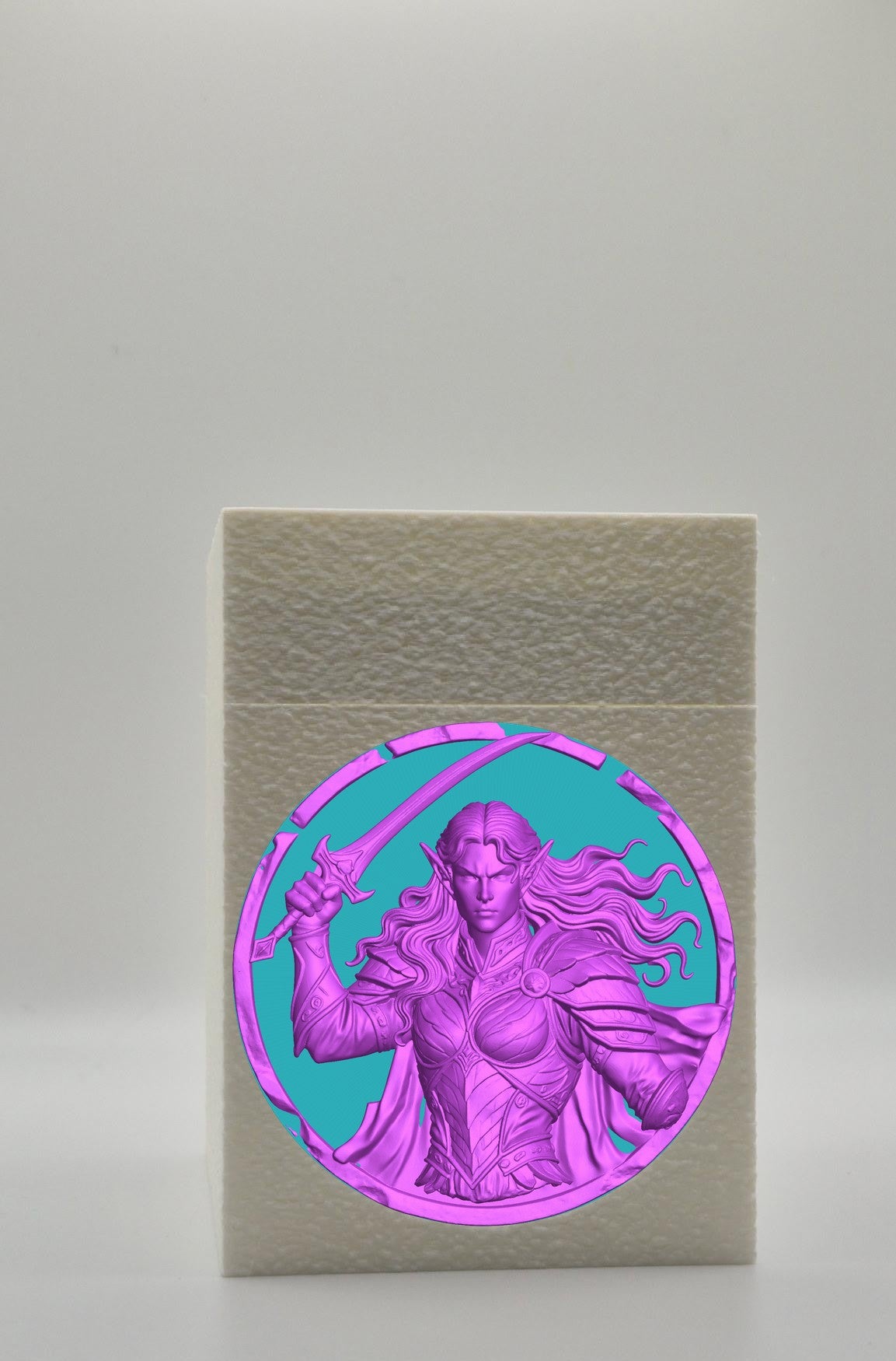 Elvish Warrior Card Box — White