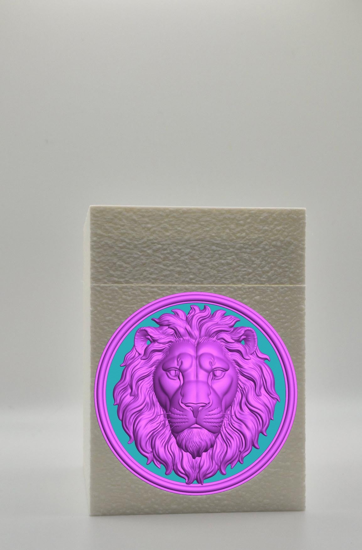 Lion Card Box — White