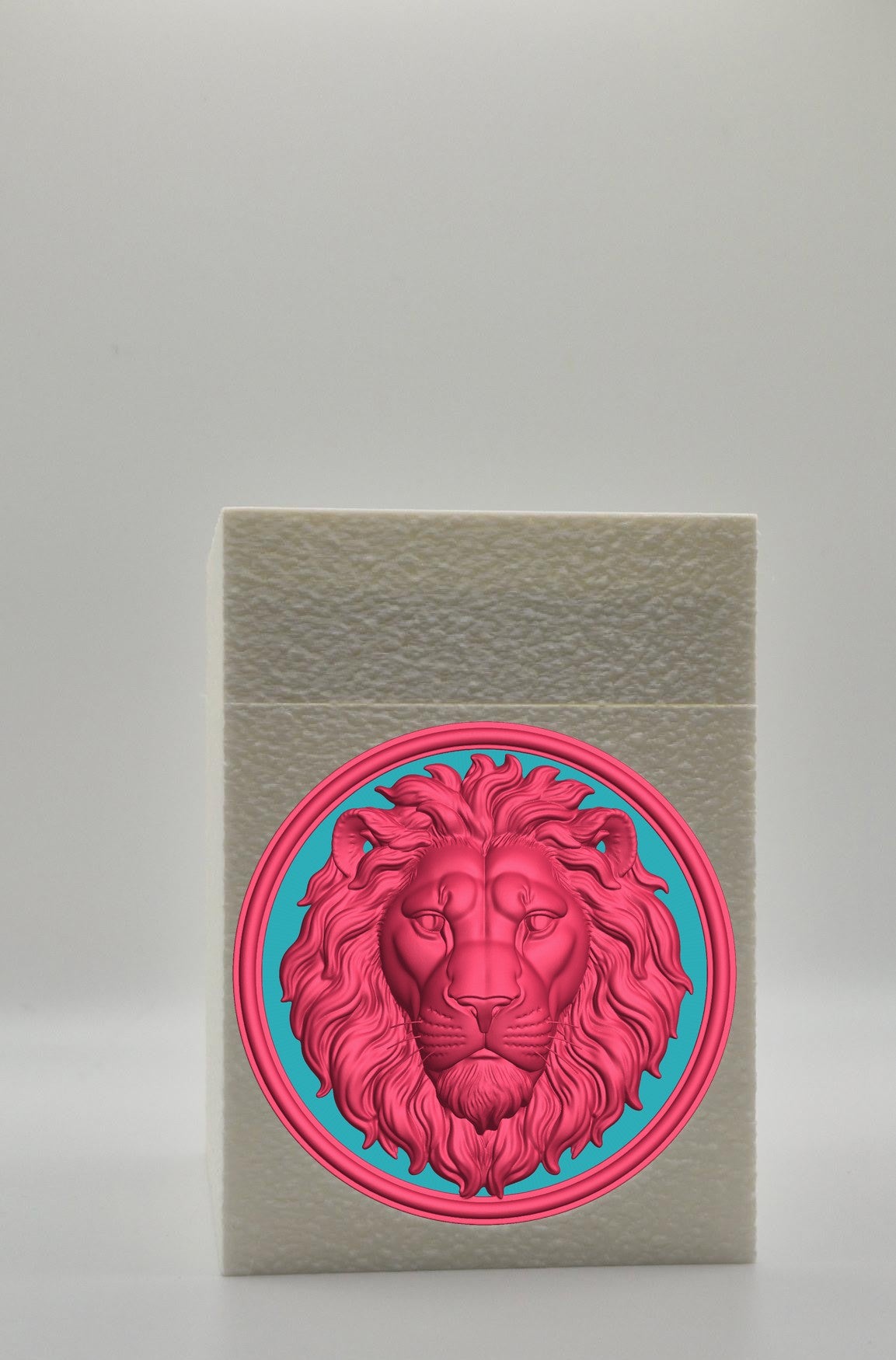 Lion Card Box — White