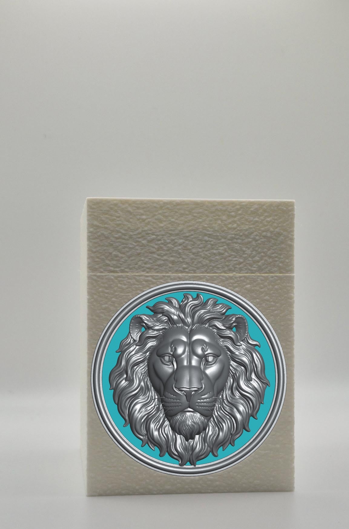 Lion Card Box — White