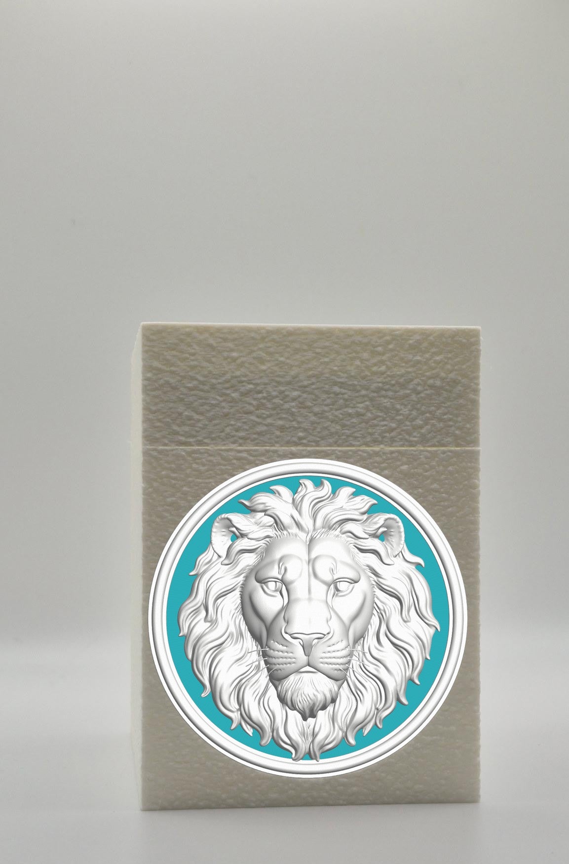 Lion Card Box — White