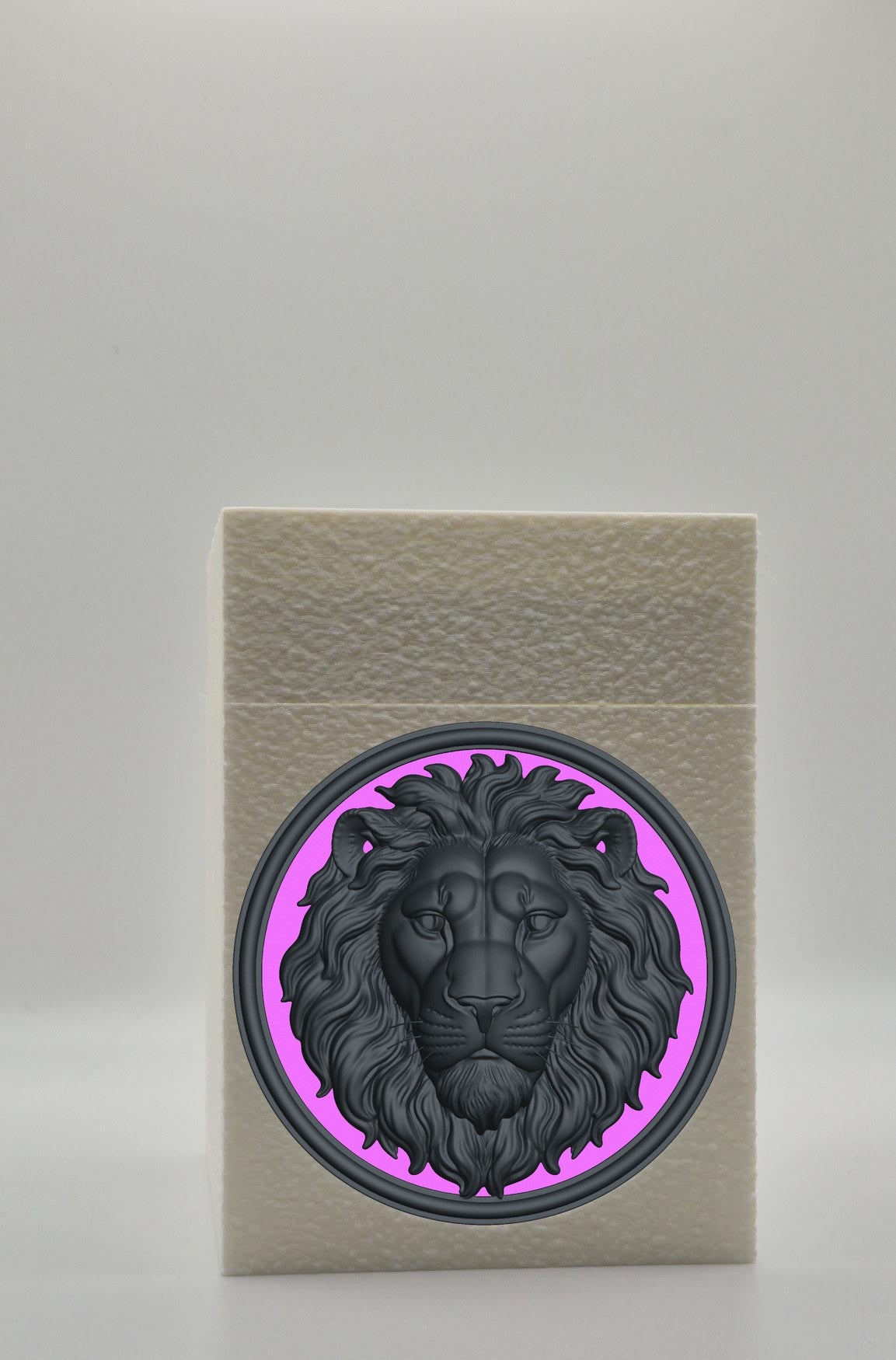Lion Card Box — White