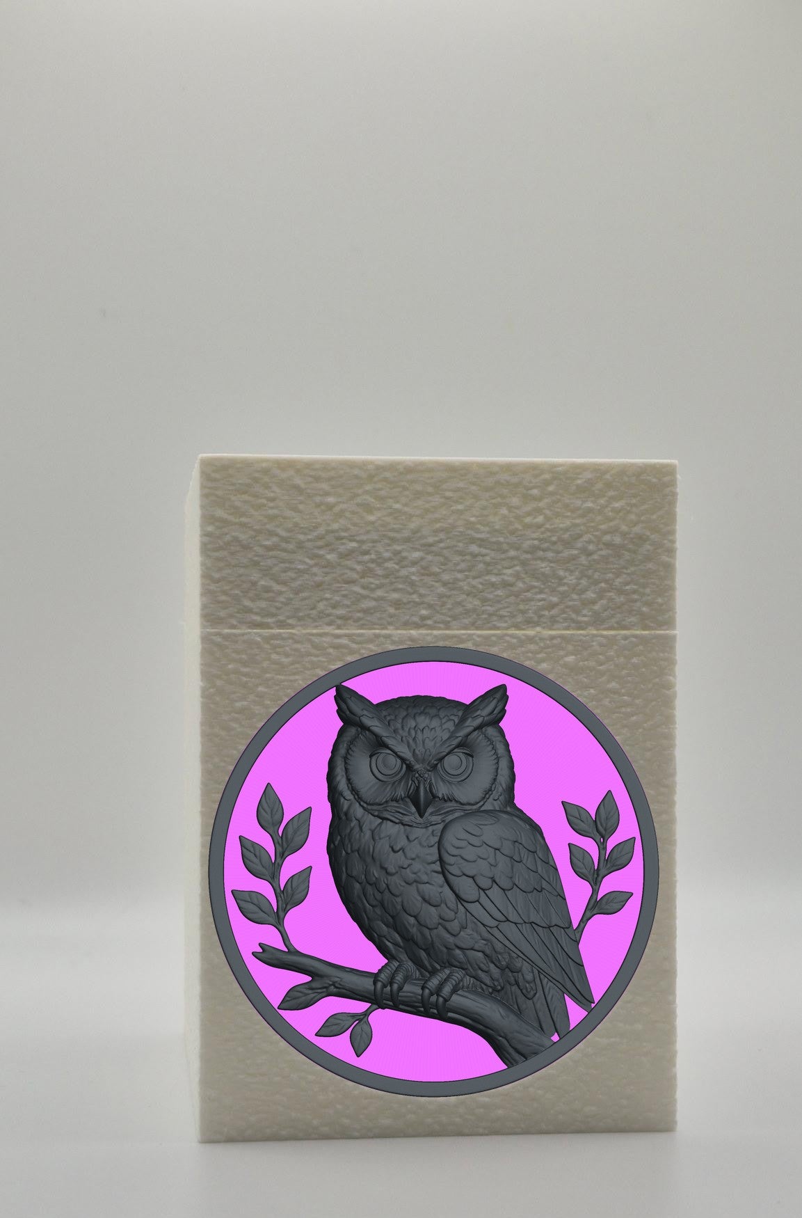 Owl Card Box — White