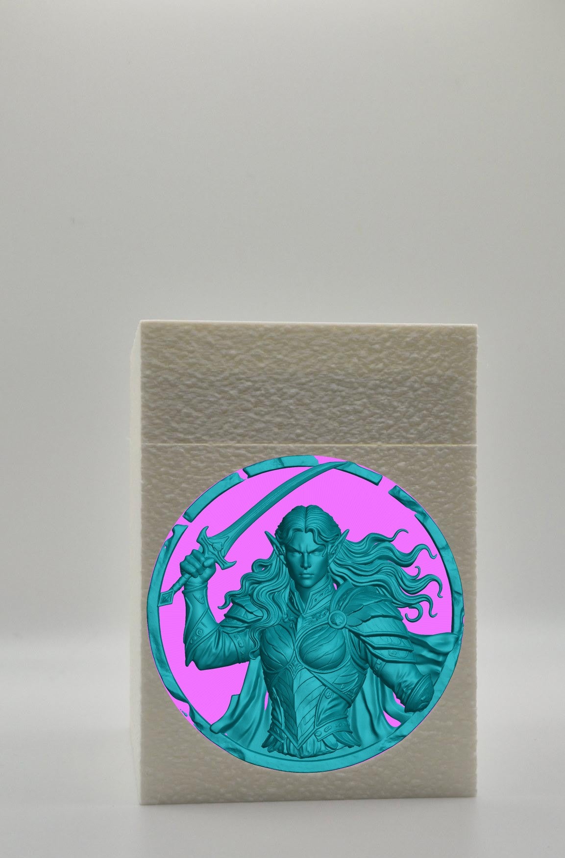 Elvish Warrior Card Box — White
