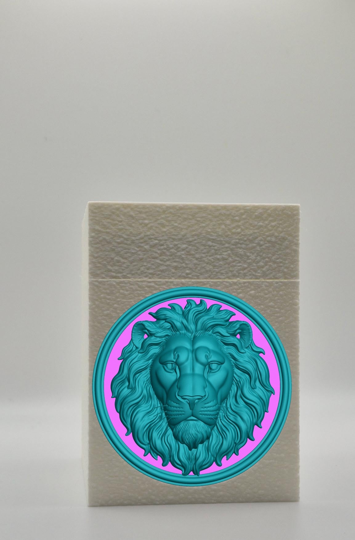 Lion Card Box — White