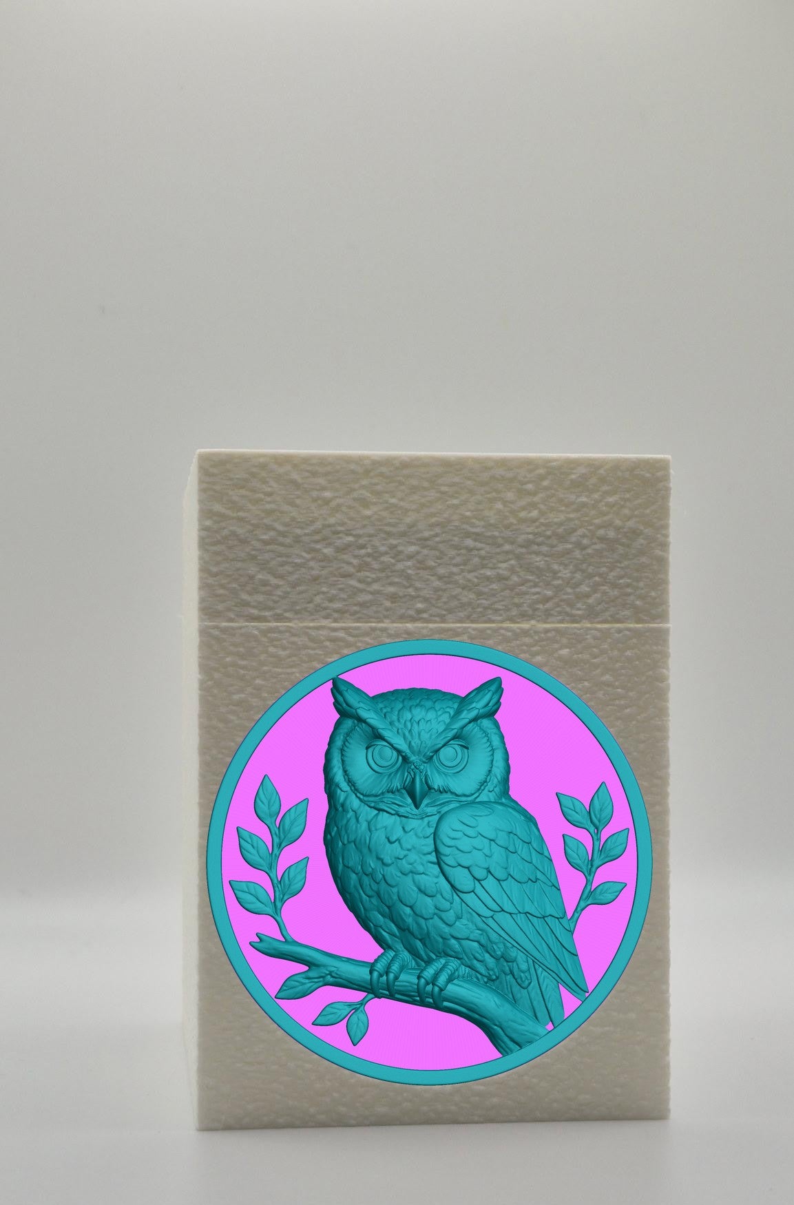 Owl Card Box — White