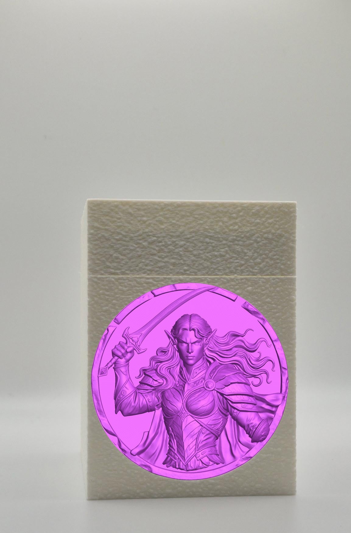 Elvish Warrior Card Box — White