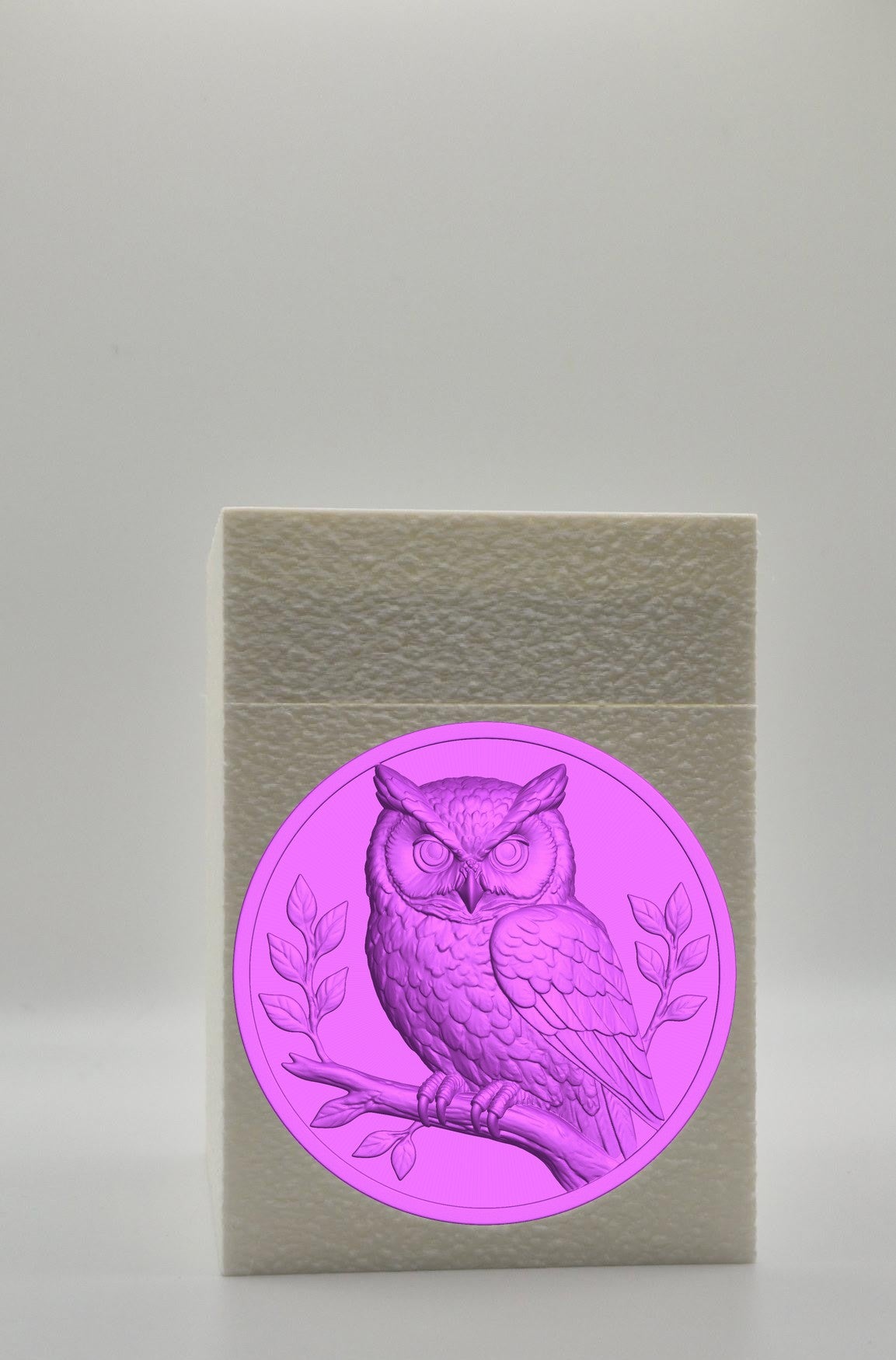 Owl Card Box — White