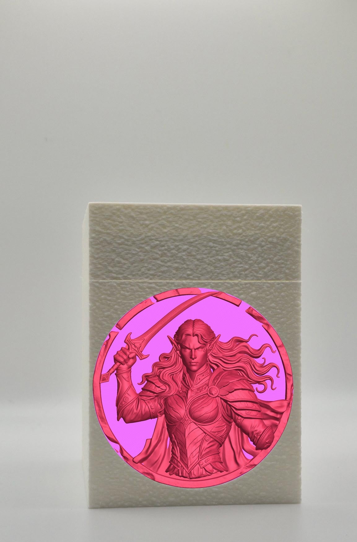 Elvish Warrior Card Box — White