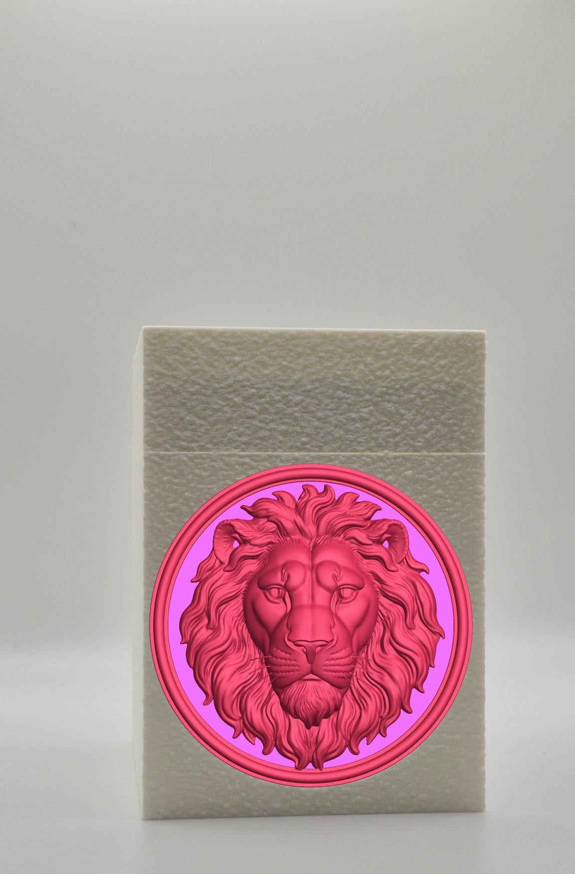 Lion Card Box — White