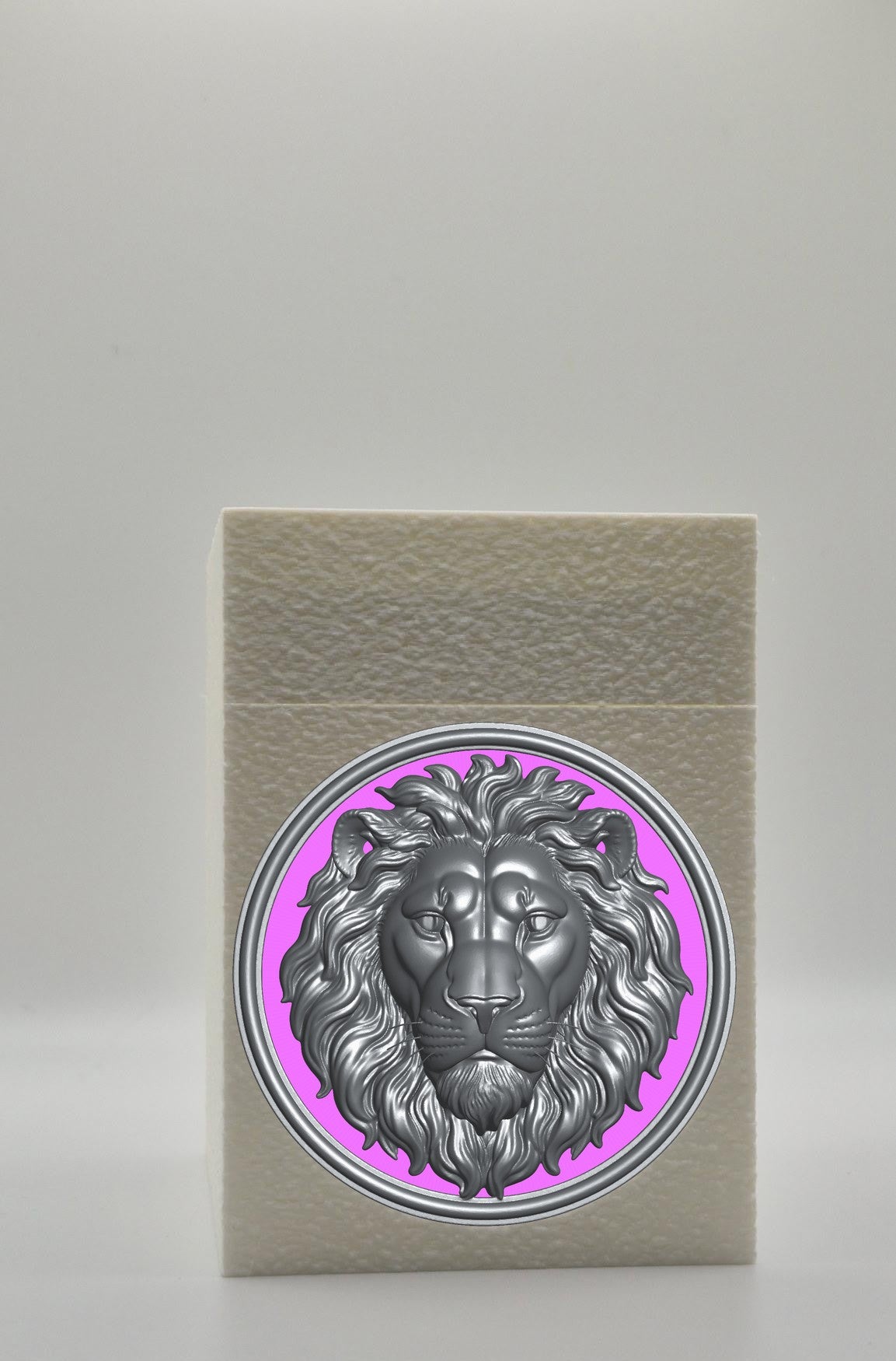 Lion Card Box — White