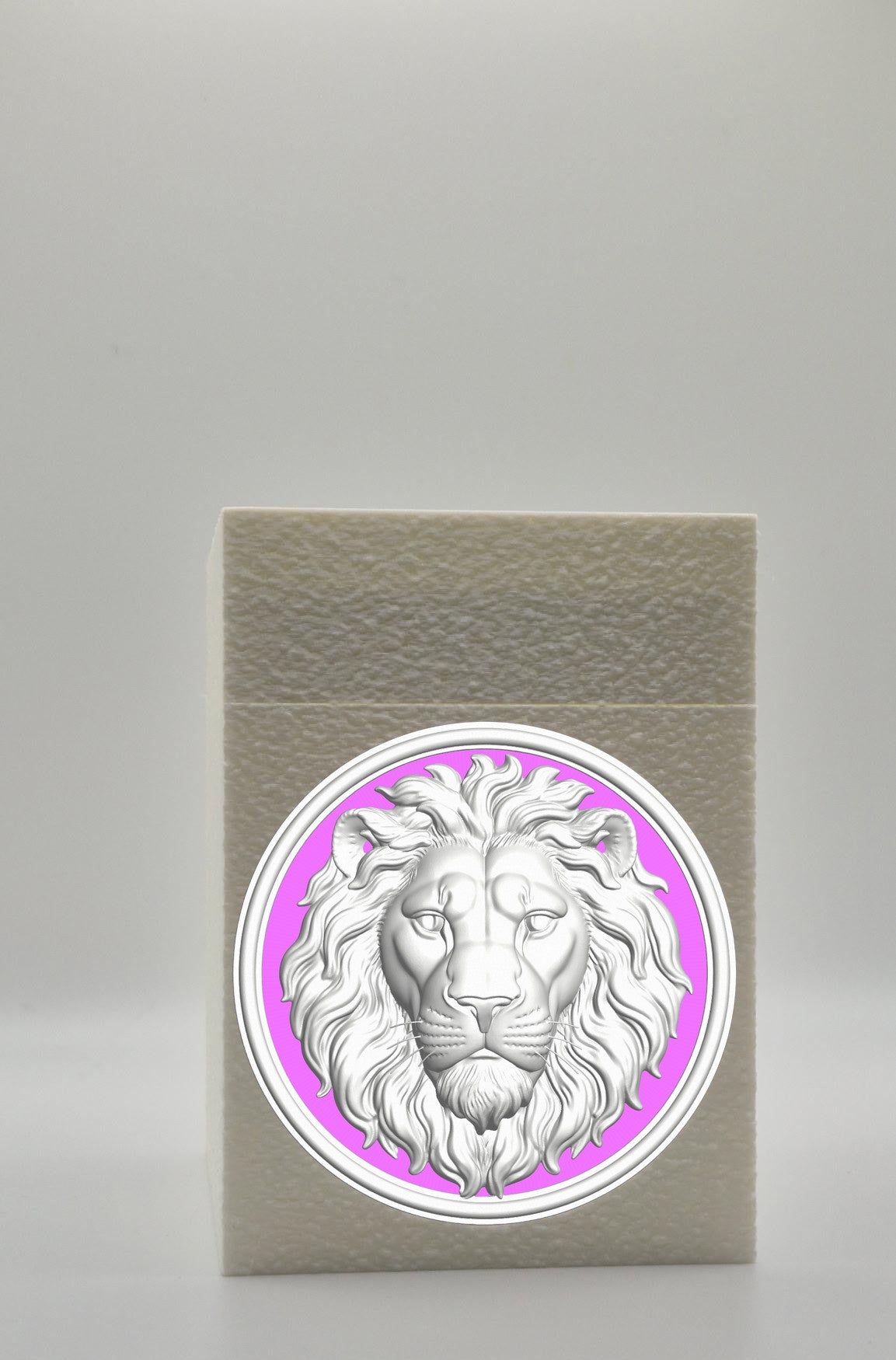 Lion Card Box — White