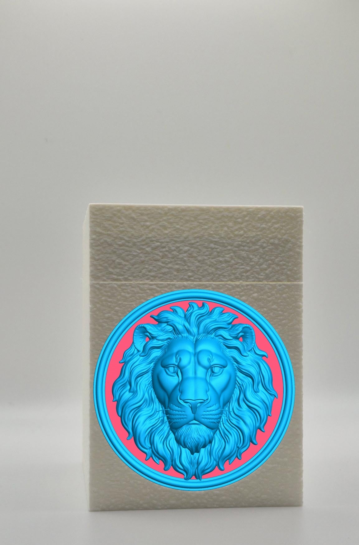 Lion Card Box — White