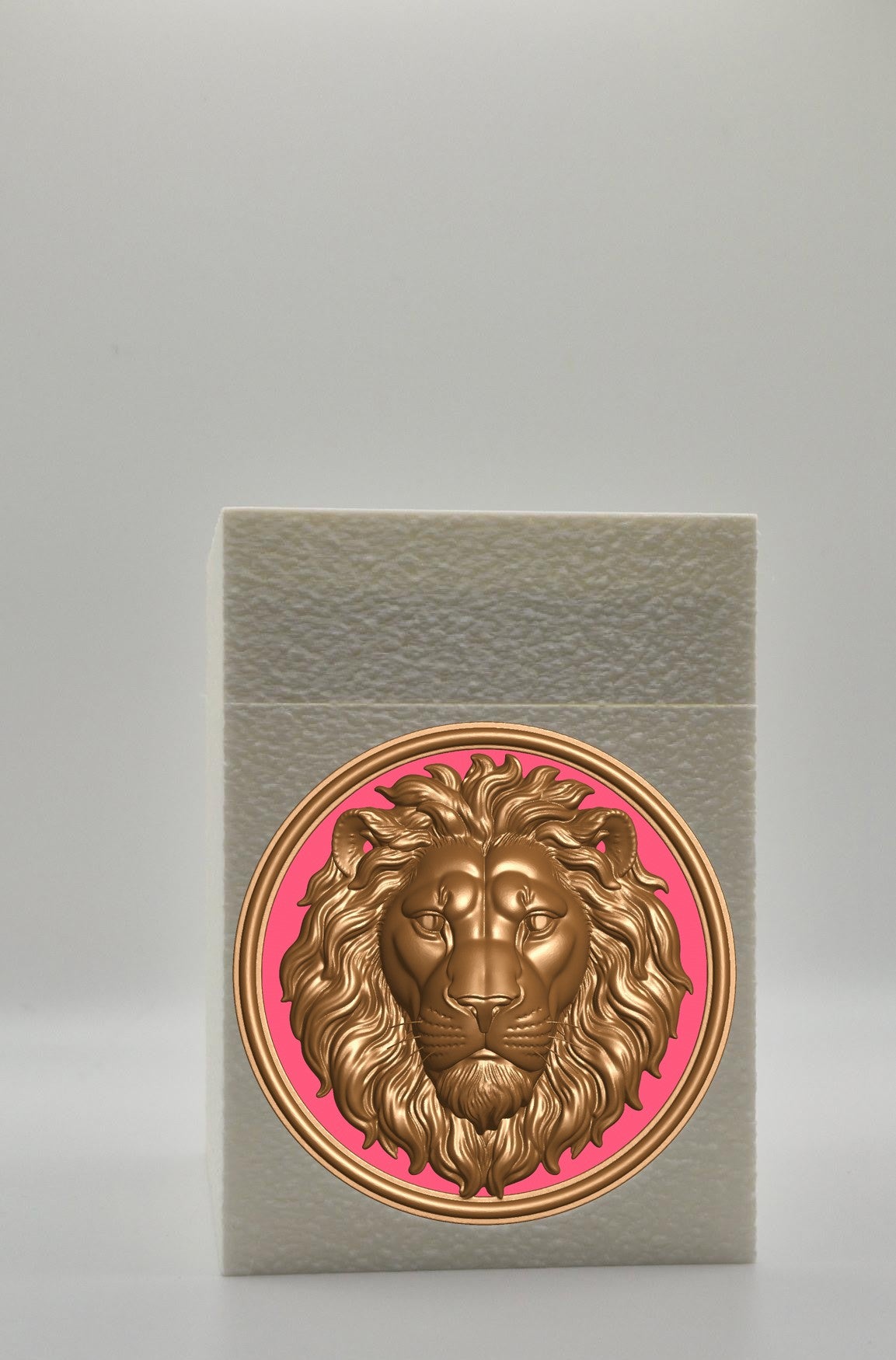 Lion Card Box — White