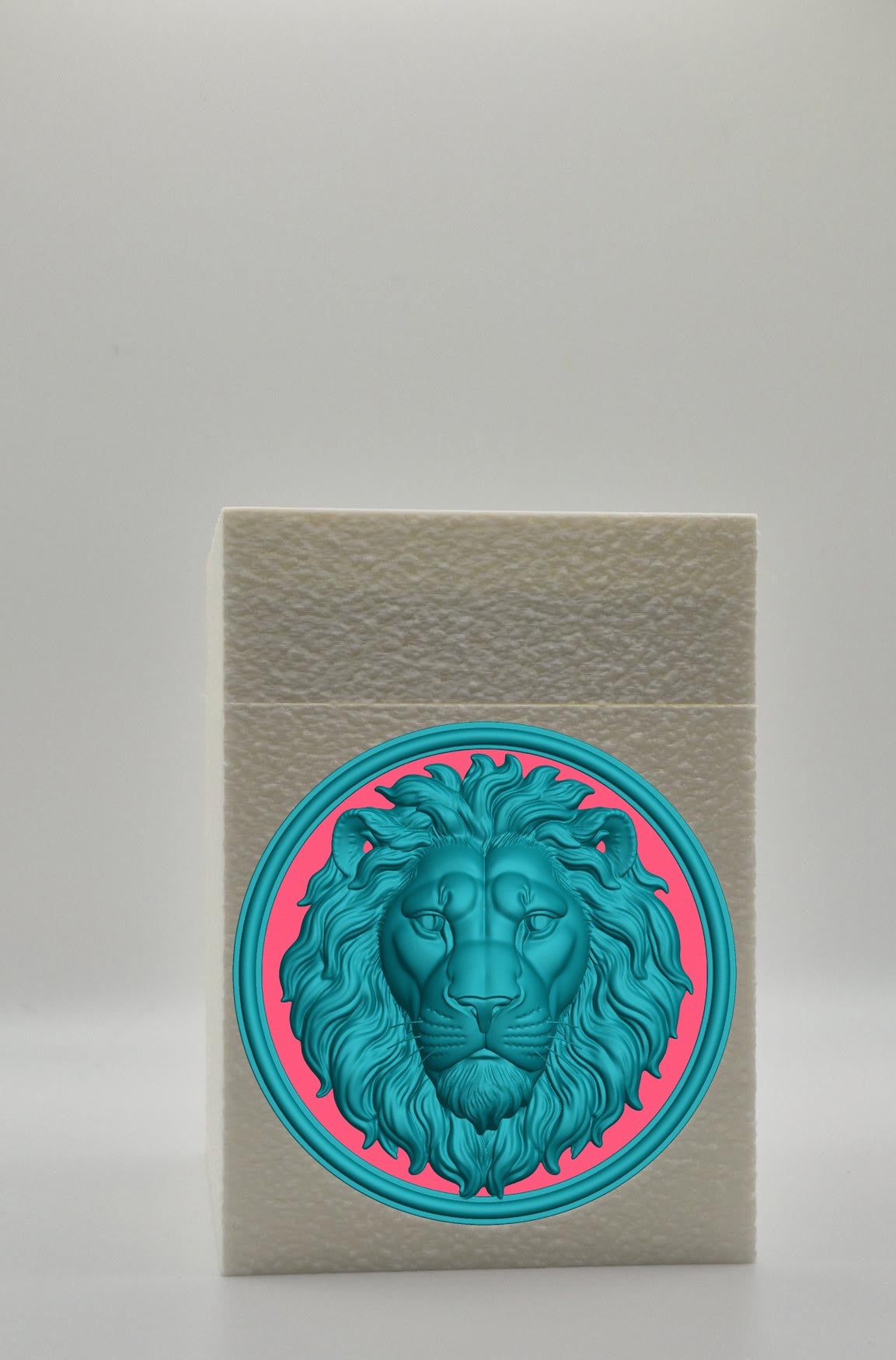 Lion Card Box — White