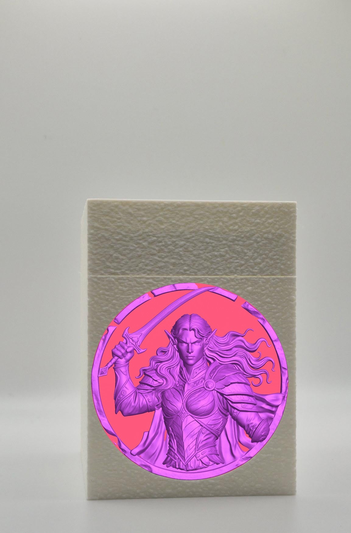 Elvish Warrior Card Box — White