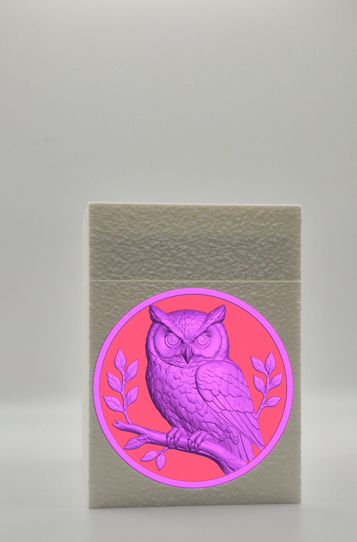 Owl Card Box — White