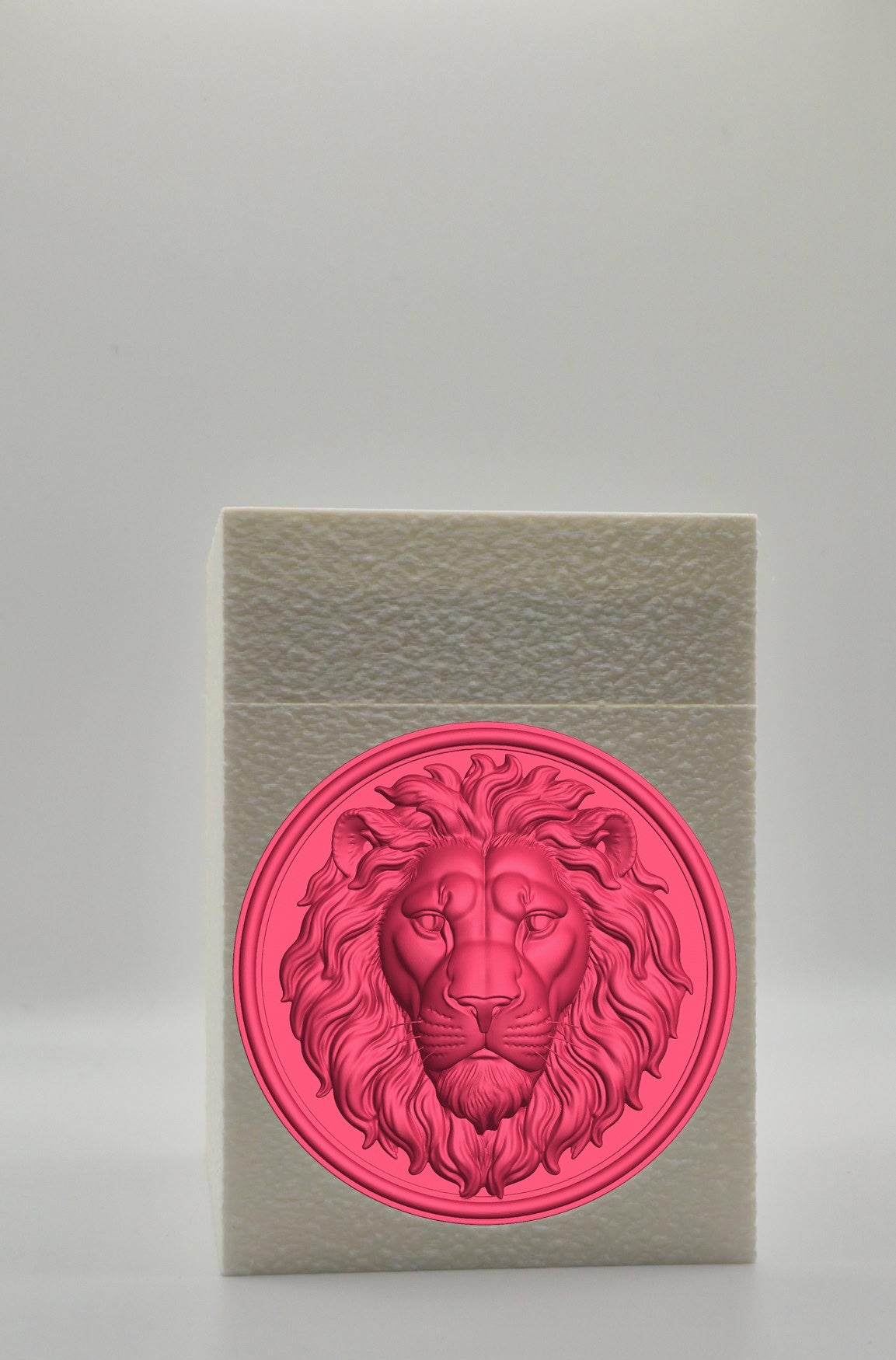 Lion Card Box — White