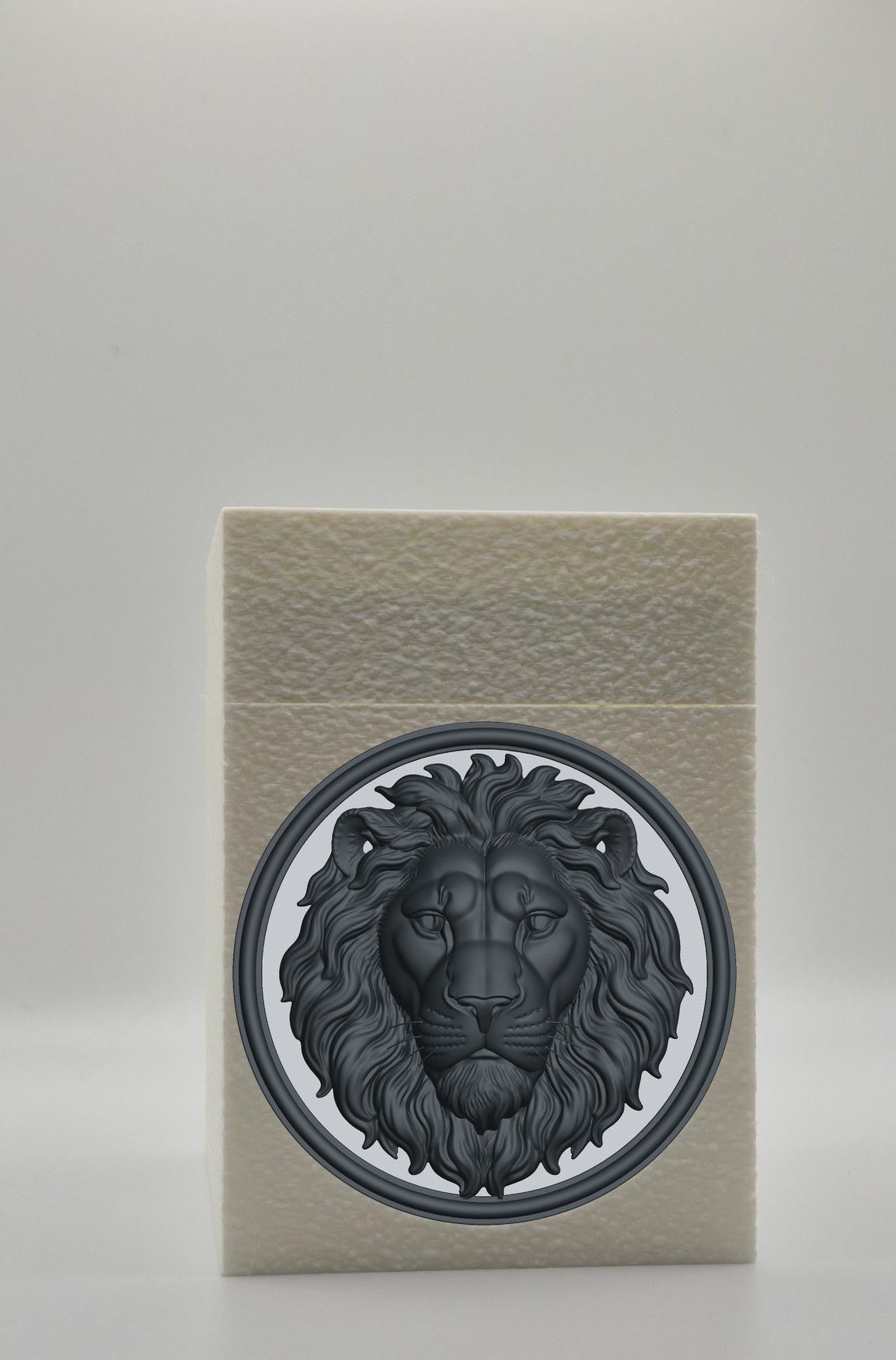 Lion Card Box — White