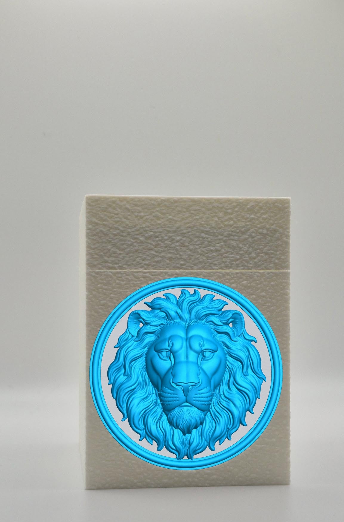 Lion Card Box — White