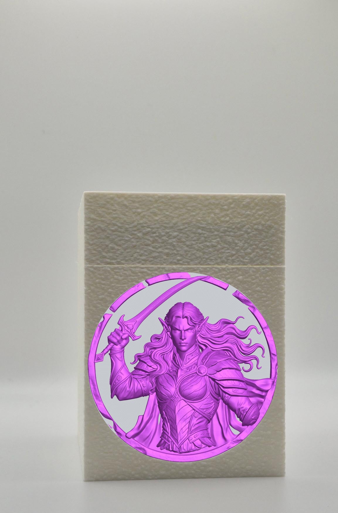 Elvish Warrior Card Box — White