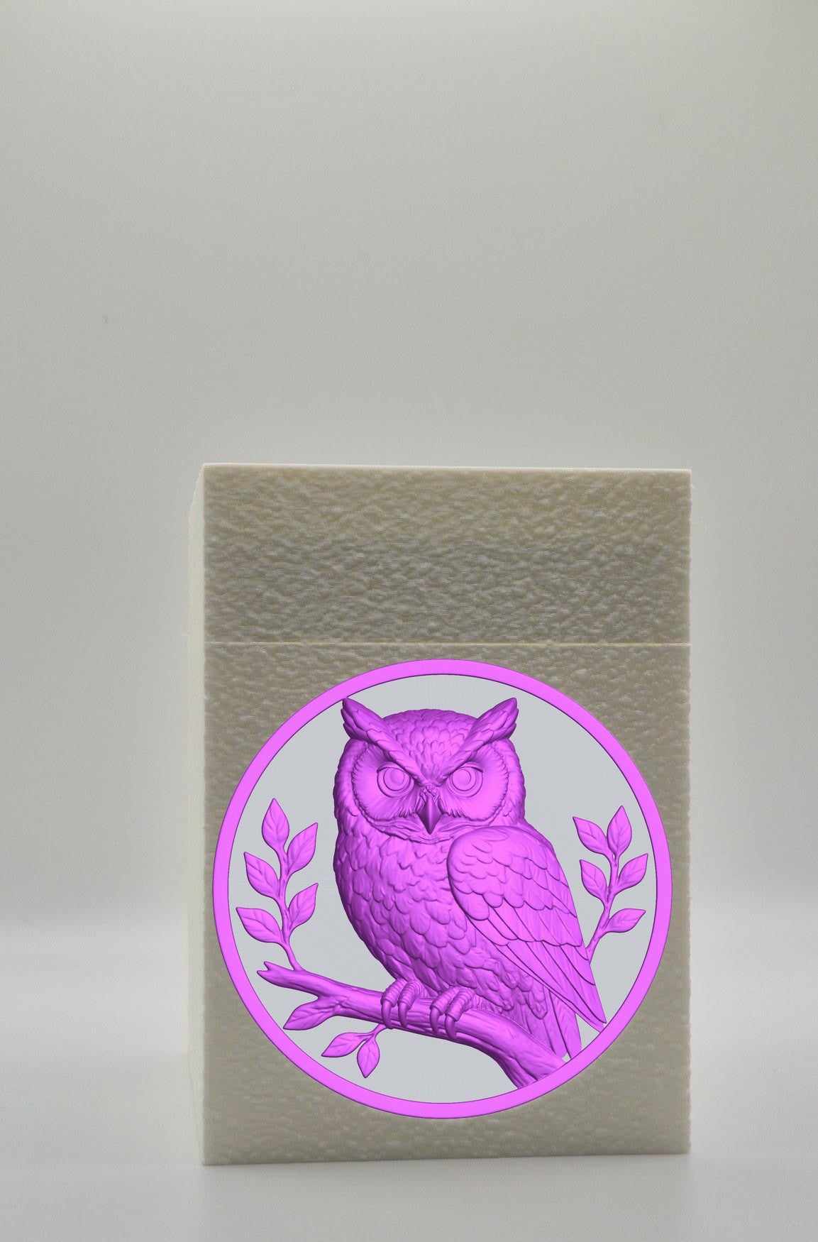 Owl Card Box — White