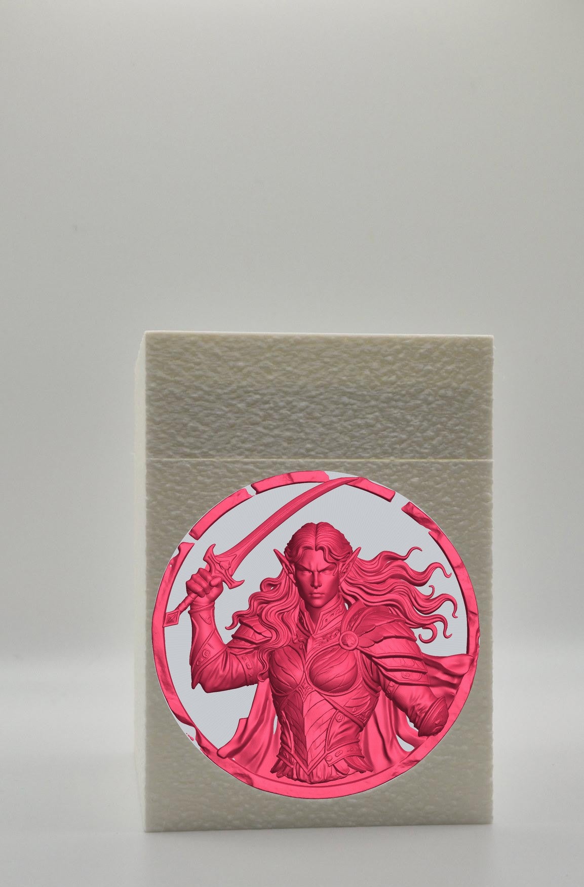 Elvish Warrior Card Box — White