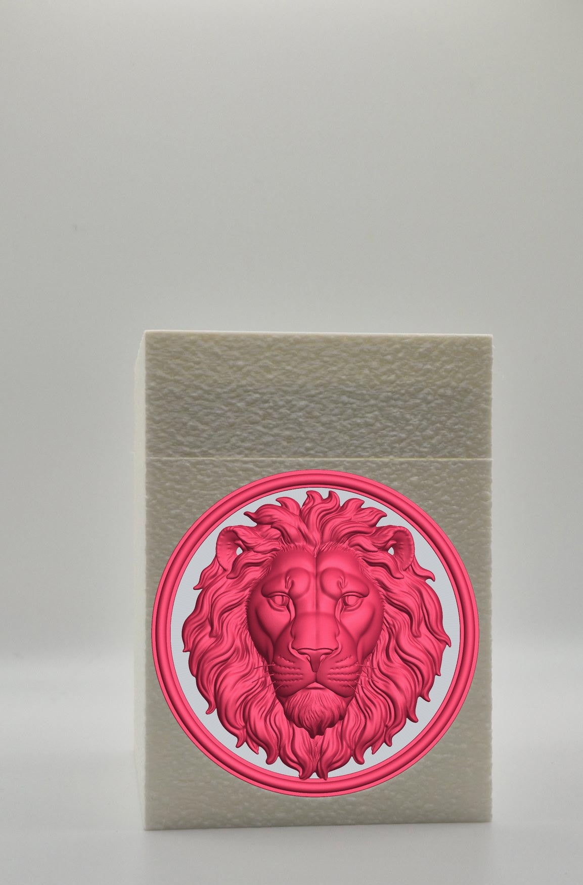 Lion Card Box — White