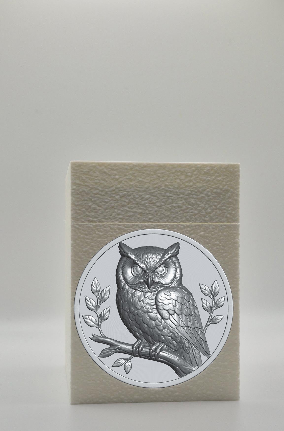 Owl Card Box — White
