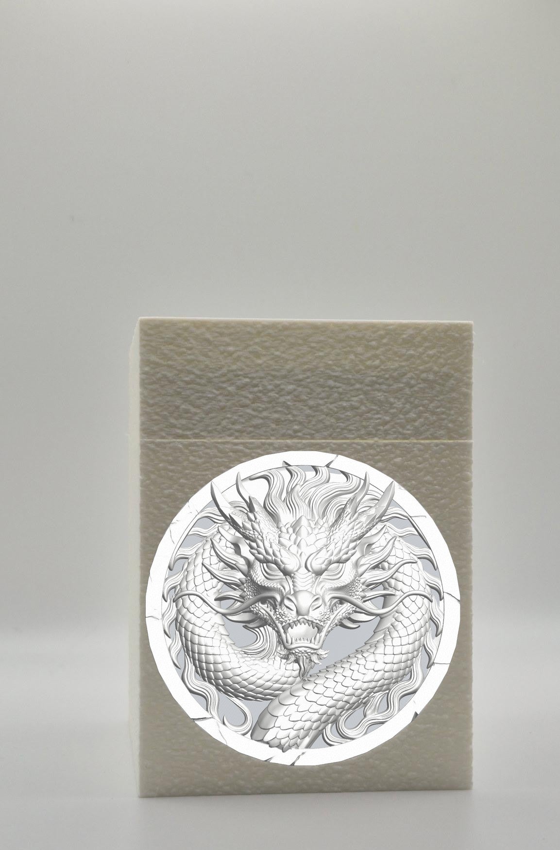 Dragon Card Box — White