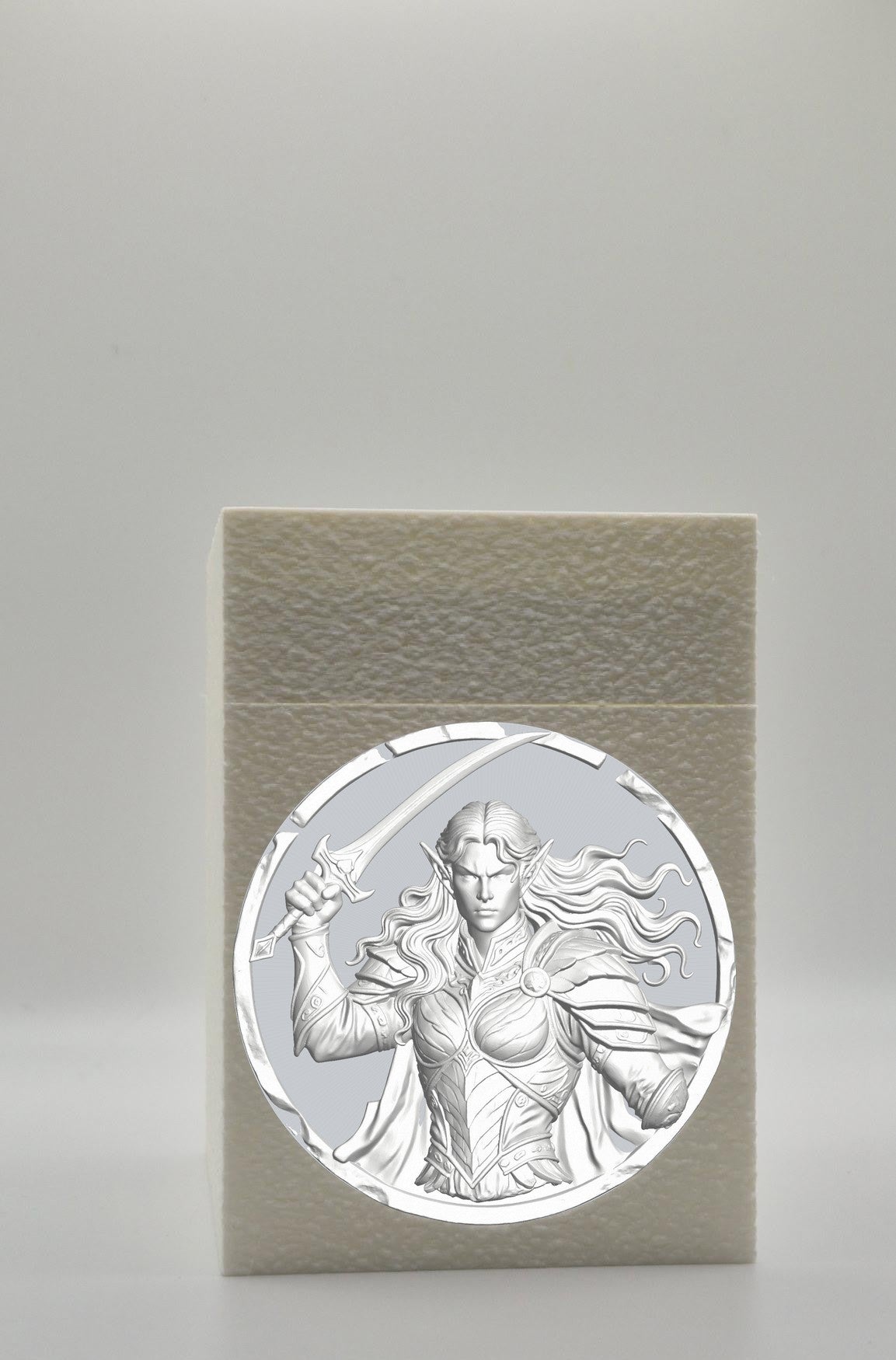Elvish Warrior Card Box — White