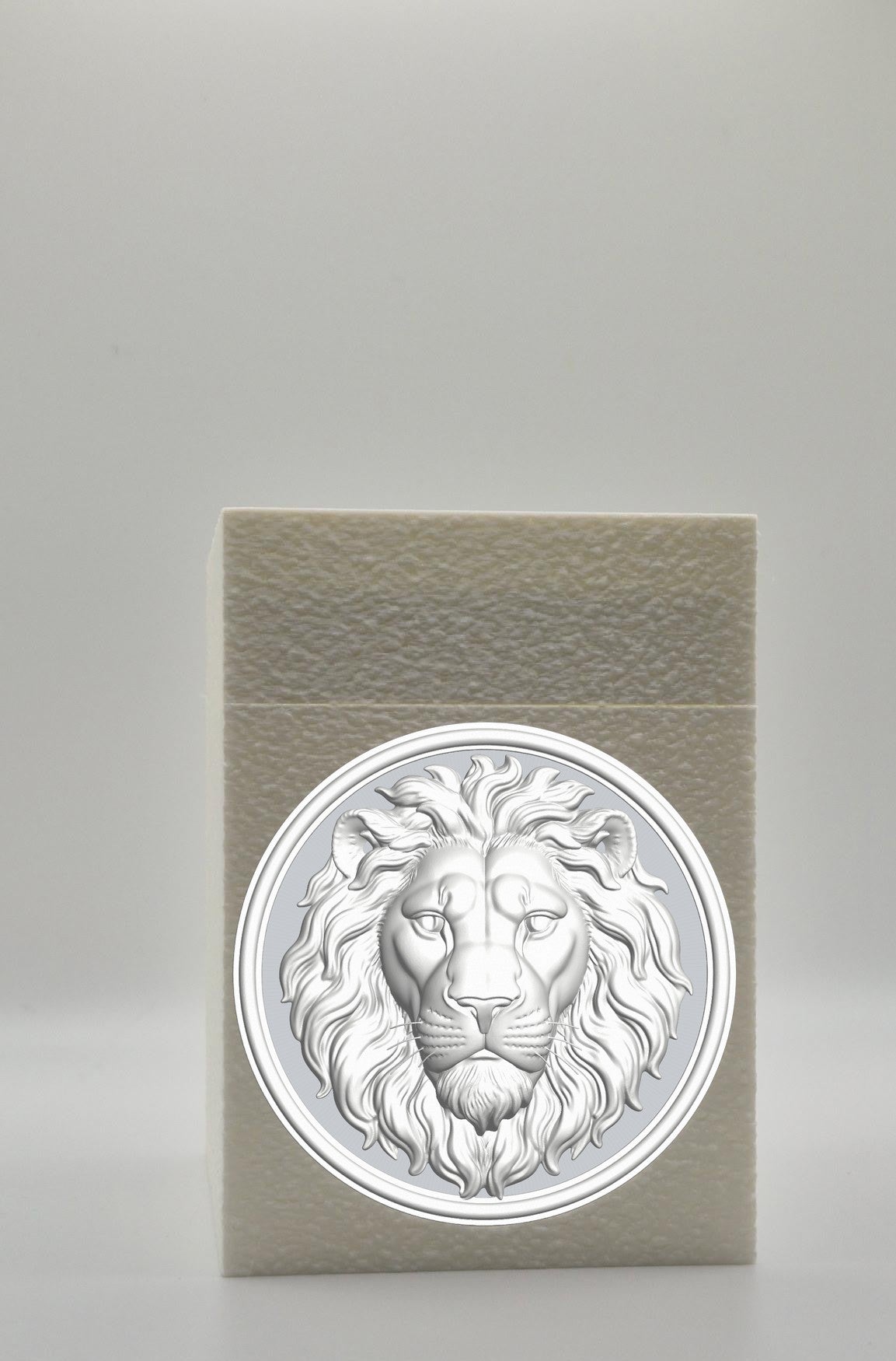 Lion Card Box — White