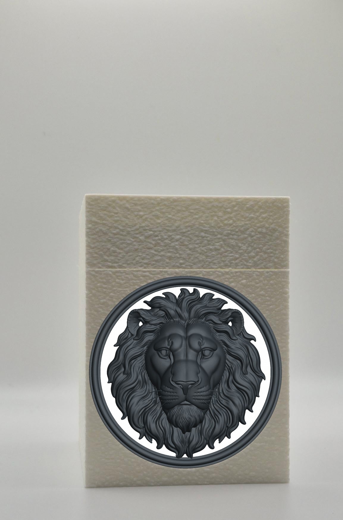 Lion Card Box — White