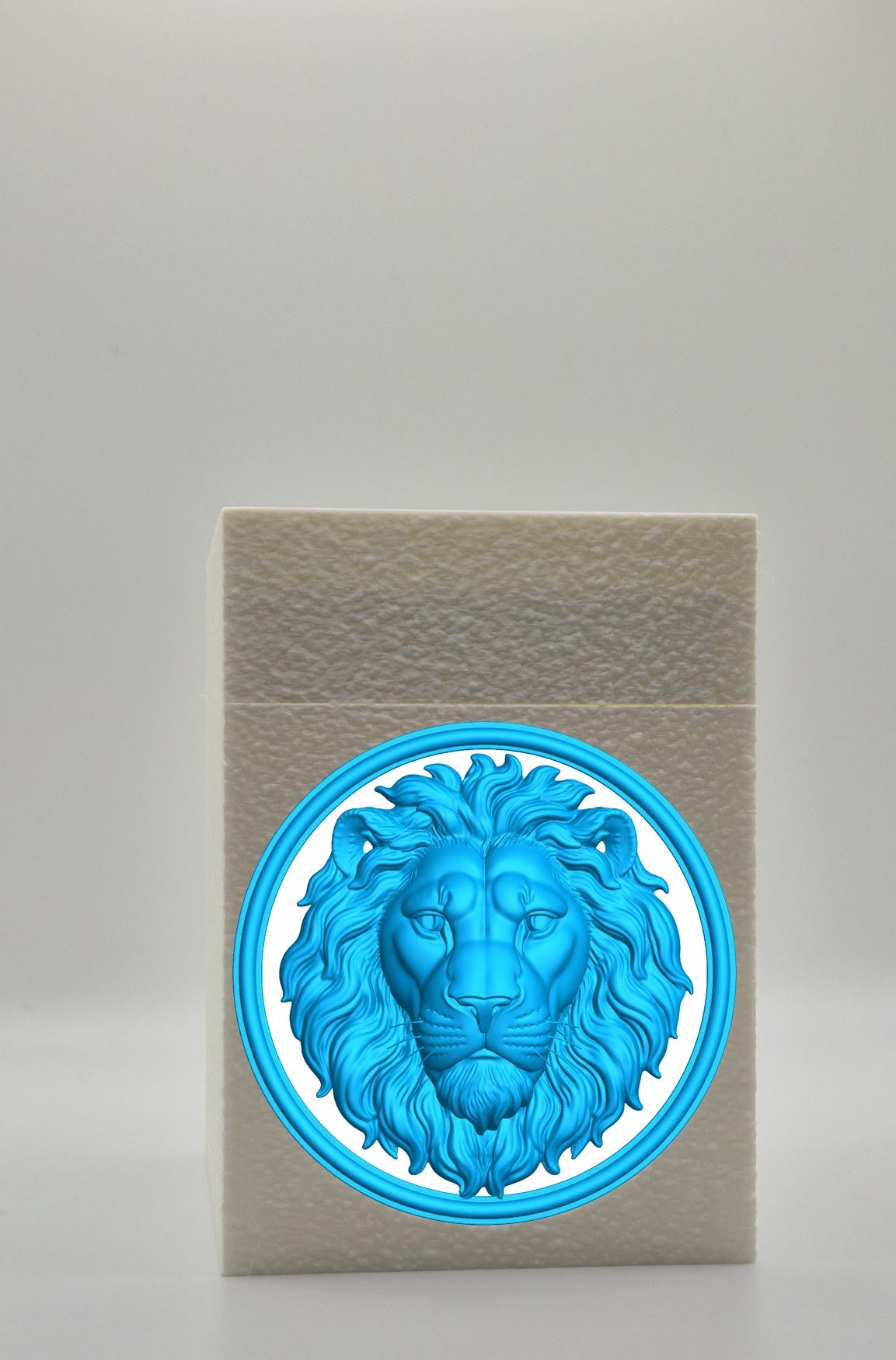 Lion Card Box — White