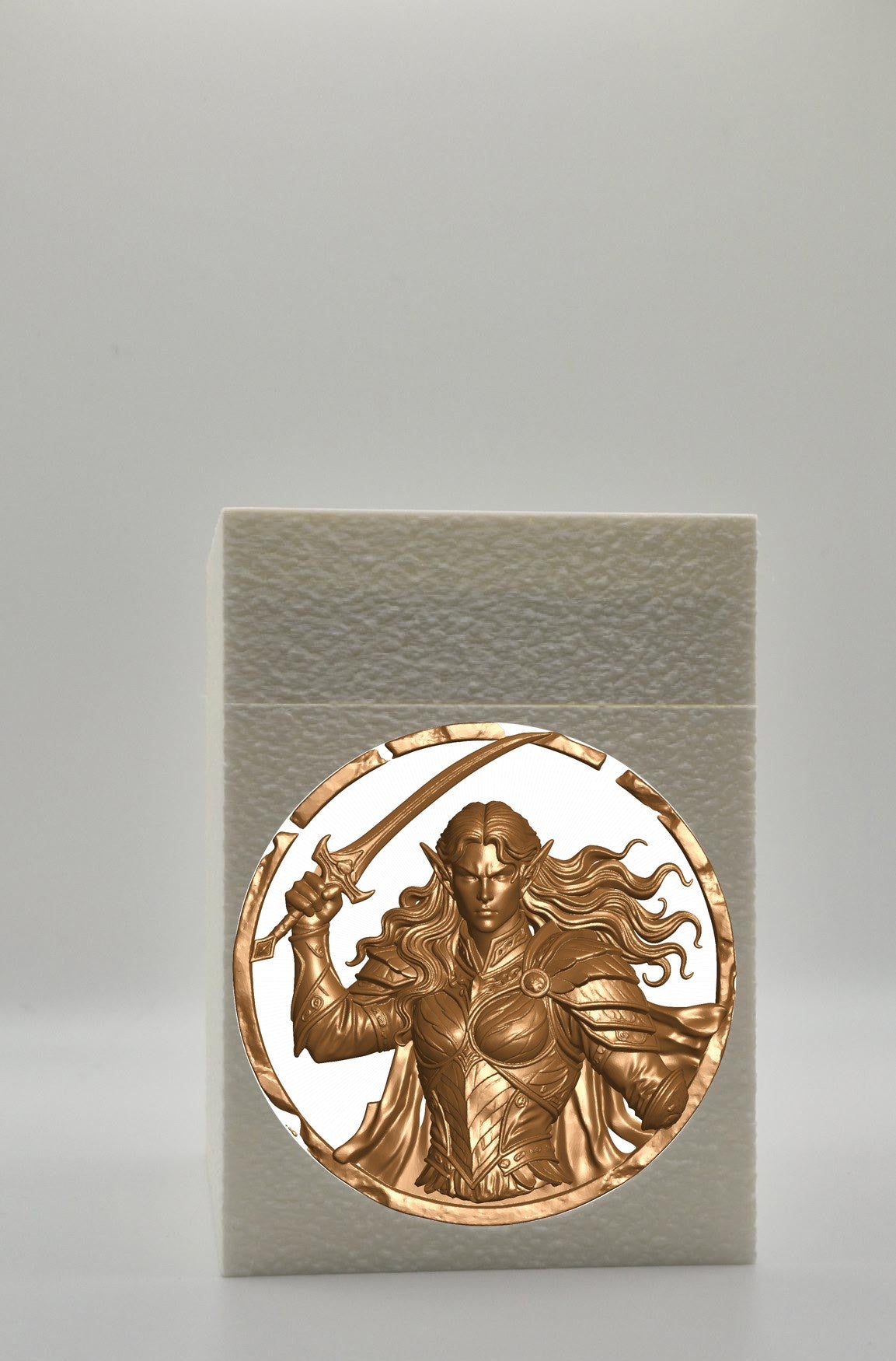 Elvish Warrior Card Box — White