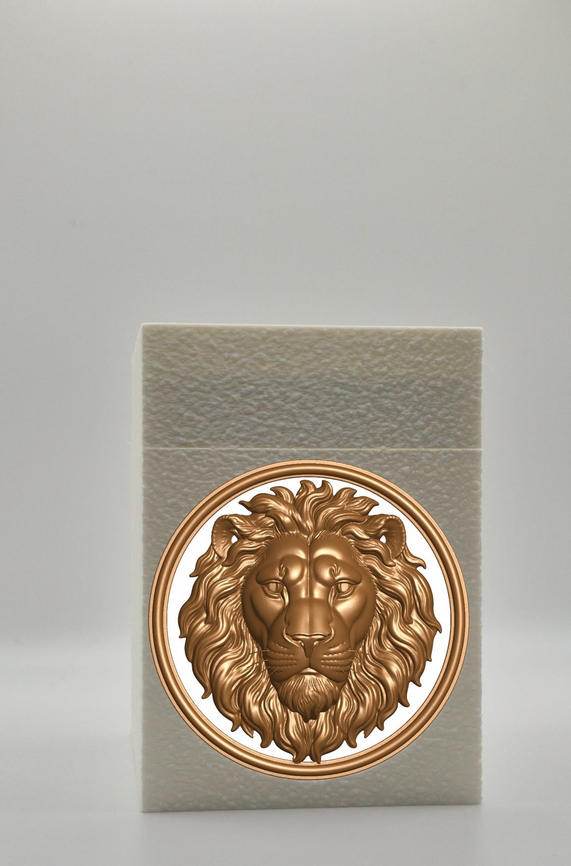Lion Card Box — White