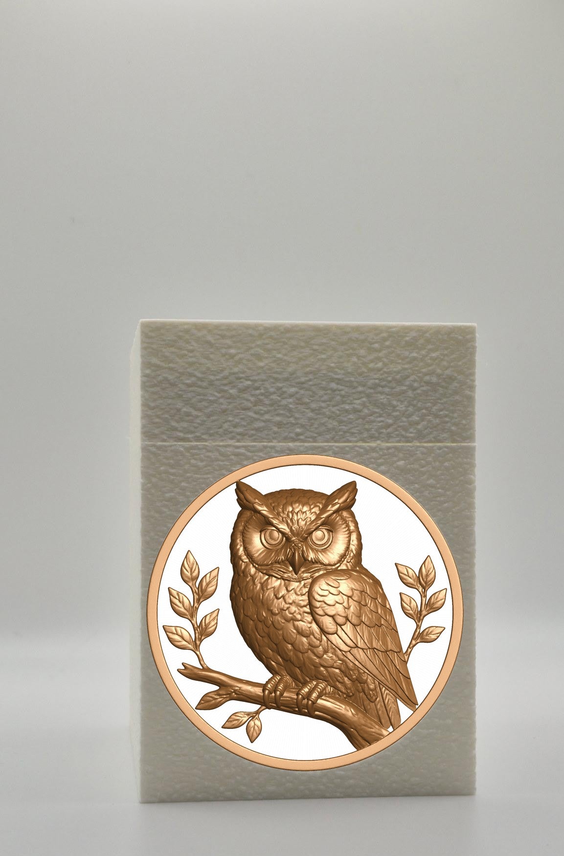 Owl Card Box — White