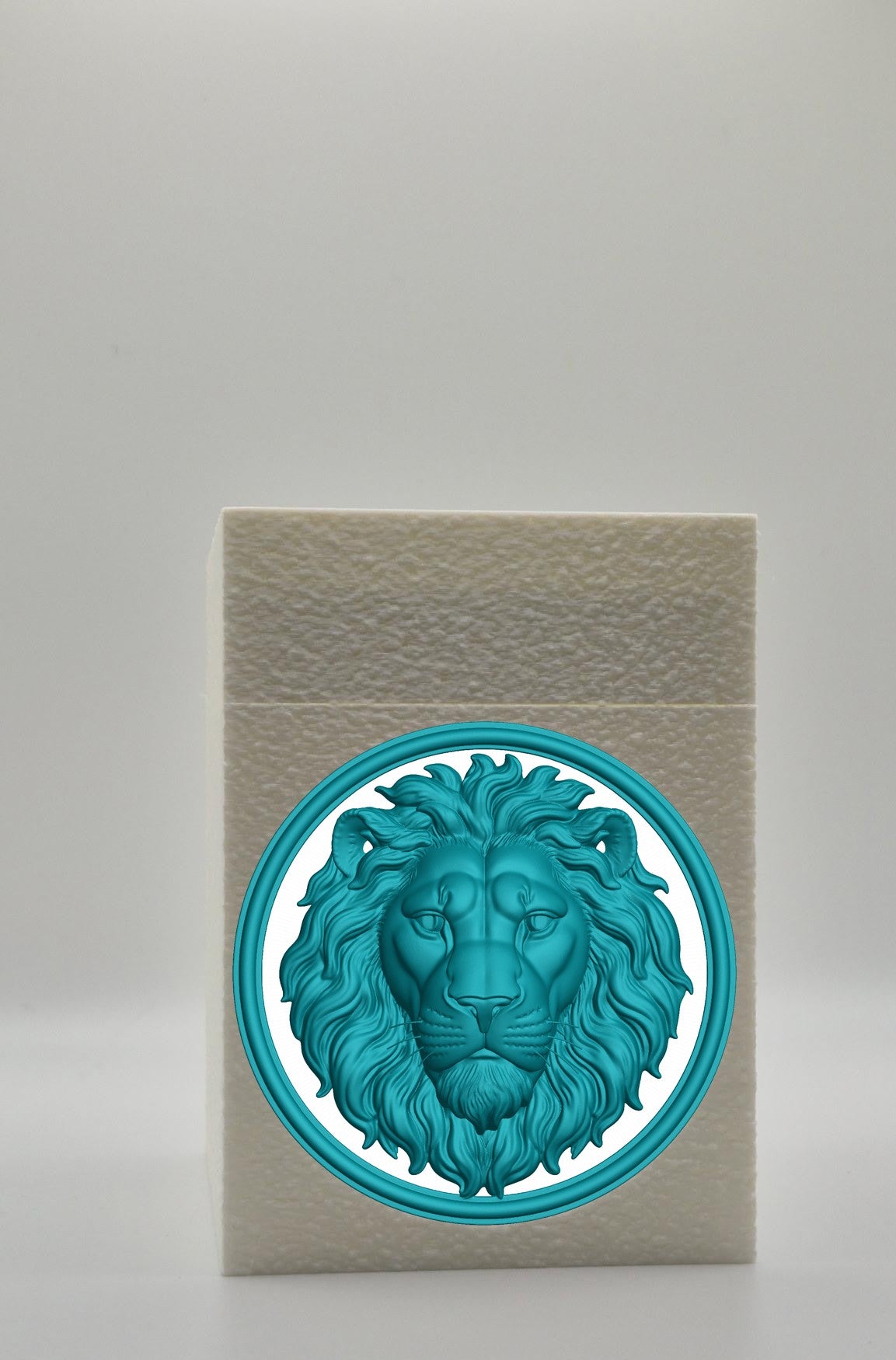 Lion Card Box — White