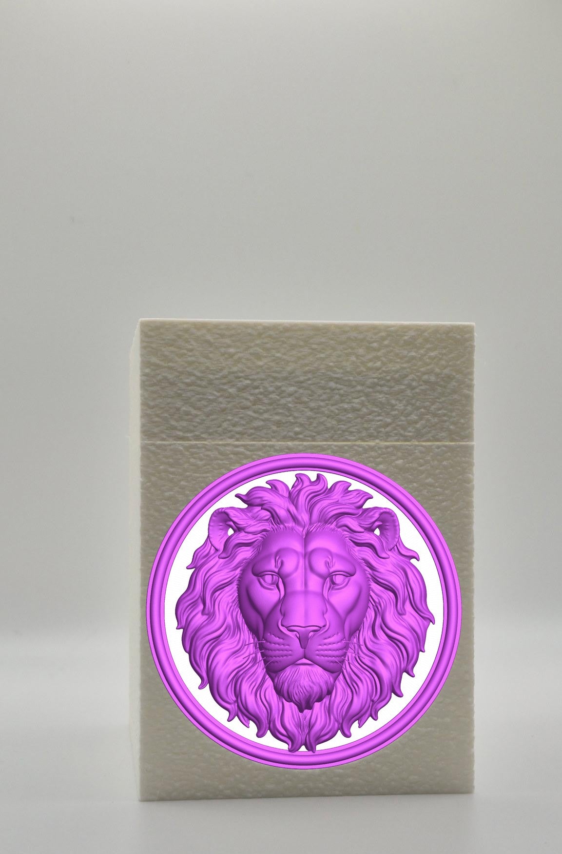 Lion Card Box — White
