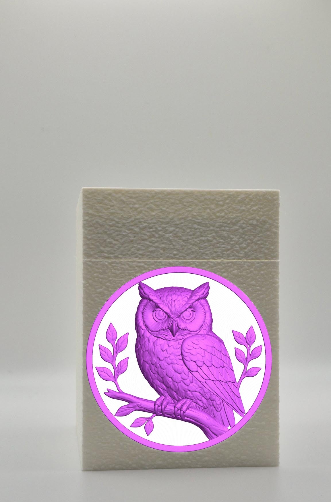 Owl Card Box — White