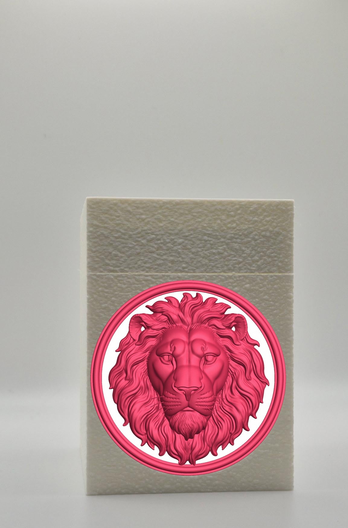 Lion Card Box — White
